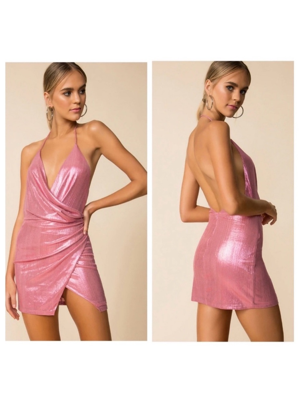 Superdown Missie Wrap Front Dress size XXS